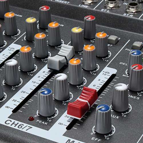 EL MPortable 7 Channel Professional Live Studio Audio Mixer USB Mixing Console KTV DJ Karaoke