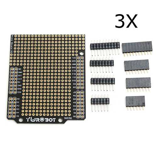 3Pcs DIY PCB Expansion Board Kit Compatible UNO R3