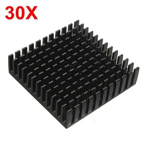 30pcs 40 x 40 x 11mm Aluminum HeatSink Heat Sink Cooling For Chip IC LED Transistor