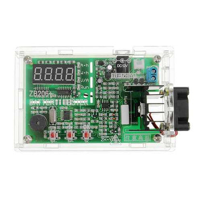 ZHIYU? ZB206 12V Multi-Function Battery Capacity Internal Resistance Tester 18650 Battery Tester With Acrylic Shell Fan Red Digital Tube