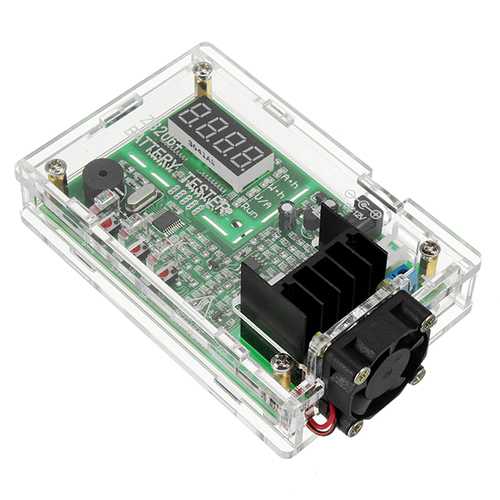 ZHIYU? ZB206 12V Multi-Function Battery Capacity Internal Resistance Tester 18650 Battery Tester With Acrylic Shell Fan Red Digital Tube