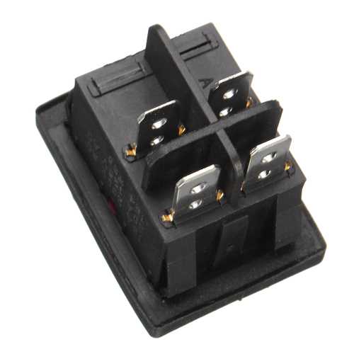 On-Off-On 4 Pin 12V LED Light Rocker Toggle Latching Switch Waterproof For Car Boat