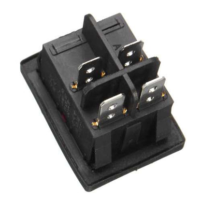 On-Off-On 4 Pin 12V LED Light Rocker Toggle Latching Switch Waterproof For Car Boat