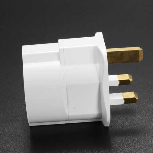 European 2 Pin to UK 3 Pin Plug Adaptor EU Schuko Travel Mains Adapter Max 3250W