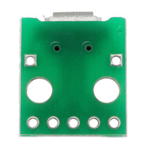 30pcs Micro USB To Dip Female Socket B Type Microphone 5P Patch To Dip 2.54mm Pin With Soldering Adapter Board