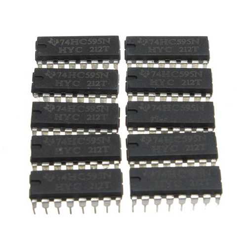 75pcs SN74HC595N 74HC595 74HC595N HC595 DIP-16 8 Bit Shift Register IC