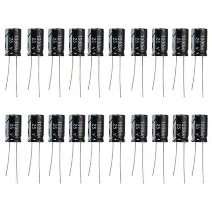 400pcs 1000uF 25V Radial Electrolytic Capacitor 10 x 17mm 105?C
