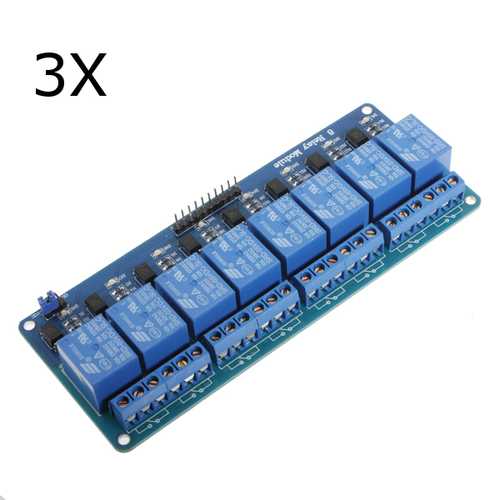 3Pcs Geekcreit 5V 8 Channel Relay Module Board PIC AVR DSP ARM Geekcreit for Arduino - products that work with official Arduino boards
