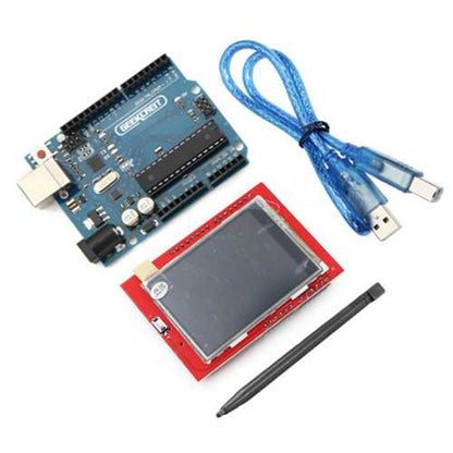 UNO R3 ATmega16U2 Development Board + 2.4 Inch TFT LCD ILI9341 Touch Display Module Geekcreit for Arduino - products that work with official Arduino boards