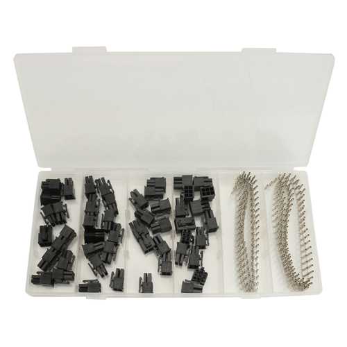 50 Pcs 5557 6 Pin ATX EPS PCI-E Connector With 300 Pcs Terminal Crimp Pin Plug In Box