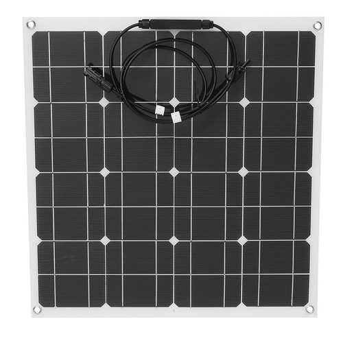 Elfeland? EL-03 50W 12V 560*540mm Semi-flexible Front Junction Box Solar Panel with Cable For Home RV Boat