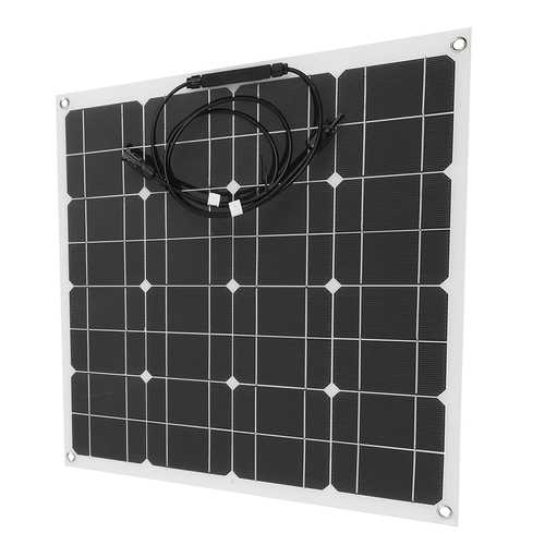 Elfeland? EL-03 50W 12V 560*540mm Semi-flexible Front Junction Box Solar Panel with Cable For Home RV Boat