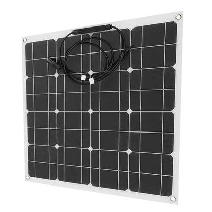 Elfeland? EL-03 50W 12V 560*540mm Semi-flexible Front Junction Box Solar Panel with Cable For Home RV Boat