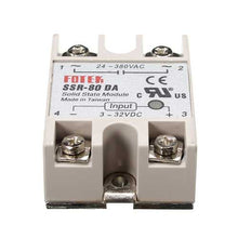 將圖片載入圖庫檢視器 3Pcs 80A SSR-80DA Solid State Relay Module DC To AC 24V-380V Output
