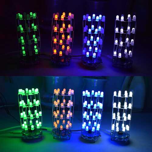 Geekcreit? DIY Mini Star Flashing LED Cylinder Kit With 23 Flashing Mode