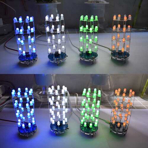 Geekcreit? DIY Mini Star Flashing LED Cylinder Kit With 23 Flashing Mode