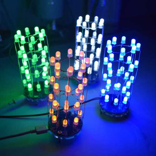 Geekcreit? DIY Mini Star Flashing LED Cylinder Kit With 23 Flashing Mode