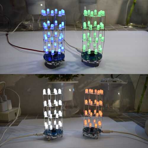 Geekcreit? DIY Mini Star Flashing LED Cylinder Kit With 23 Flashing Mode