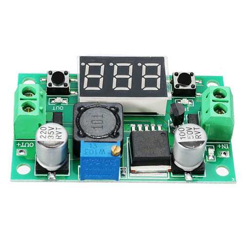 LM2596 DC-DC 1.3V - 37V 3A Adjustable Buck Step Down Power Module 150KHz Internal Oscillation Frequency With Digital Display Over-Heat And Short Circuit Protection Function