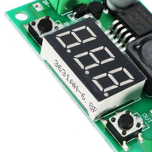 LM2596 DC-DC 1.3V - 37V 3A Adjustable Buck Step Down Power Module 150KHz Internal Oscillation Frequency With Digital Display Over-Heat And Short Circuit Protection Function