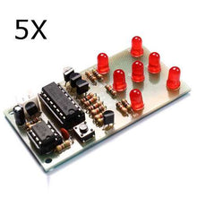将图片加载到图库查看器，5Pcs Electronic Dice DIY Kit 5mm Red LED Interesting Parts NE555 CD4017 Electronic Production Suite
