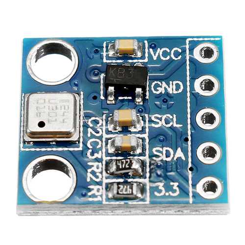 5pcs GY-68 300-1100hPa BMP180 BOSCH Temperature Module Atmospheric Pressure Sensor Instead Of BMP085 High Precision Low Energy Consumption Temperature Output 8-Pin LCC I2C Interface Lead Free
