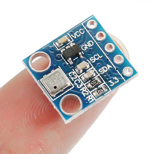 5pcs GY-68 300-1100hPa BMP180 BOSCH Temperature Module Atmospheric Pressure Sensor Instead Of BMP085 High Precision Low Energy Consumption Temperature Output 8-Pin LCC I2C Interface Lead Free