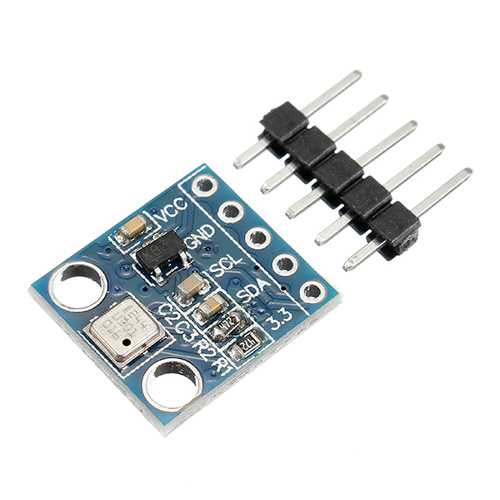 5pcs GY-68 300-1100hPa BMP180 BOSCH Temperature Module Atmospheric Pressure Sensor Instead Of BMP085 High Precision Low Energy Consumption Temperature Output 8-Pin LCC I2C Interface Lead Free