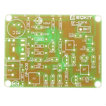 EQKIT? FM Transmitter Kit RF-02 Wireless Microphone Parts MP3 Repeater Micro Transmitter With Antenna Battery Holder