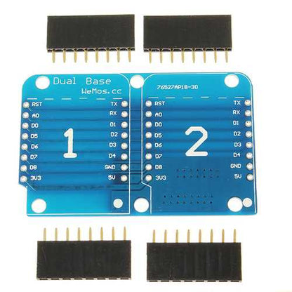 5Pcs Double Socket Dual Base Shield For D1 Mini NodeMCU ESP8266 DIY PCB D1 Expansion Board
