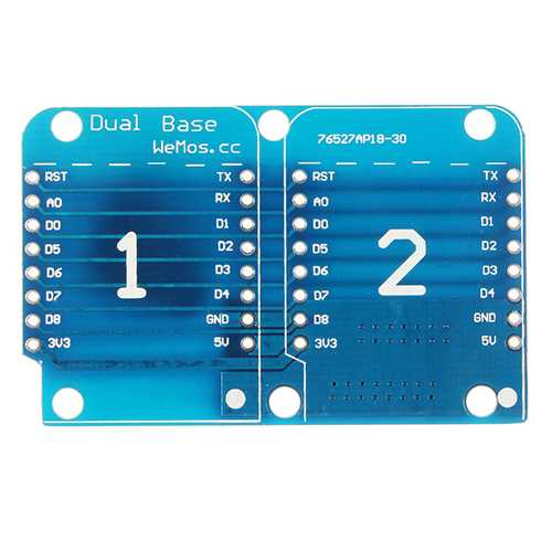 5Pcs Double Socket Dual Base Shield For D1 Mini NodeMCU ESP8266 DIY PCB D1 Expansion Board