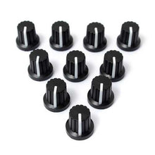 将图片加载到图库查看器，50pcs 6mm Shaft Hole Dia Plastic Threaded knurled Potentiometer Button Cap
