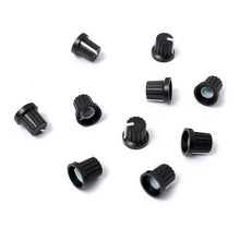 将图片加载到图库查看器，50pcs 6mm Shaft Hole Dia Plastic Threaded knurled Potentiometer Button Cap
