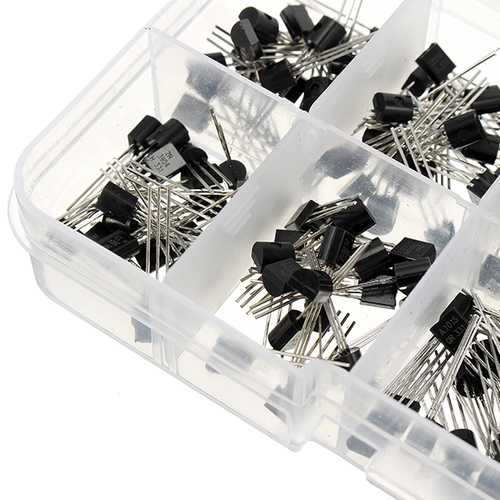 600pcs 10 Values Transistor Assortment Kit Transistors Box Pack 60pcs Each Value S9012 S9013 S9014 13001 2N3904 2N3906 S8550 S8050 C1815 A1015