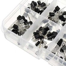 Charger l&#39;image dans la galerie, 600pcs 10 Values Transistor Assortment Kit Transistors Box Pack 60pcs Each Value S9012 S9013 S9014 13001 2N3904 2N3906 S8550 S8050 C1815 A1015

