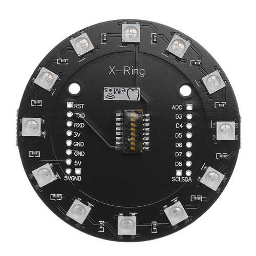 3Pcs X-Ring RGB WS2812b LED Module For RGB Built-in LED 12 Colorful LED Module For WAVGAT ESP8266 RGB