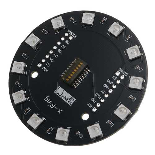 3Pcs X-Ring RGB WS2812b LED Module For RGB Built-in LED 12 Colorful LED Module For WAVGAT ESP8266 RGB