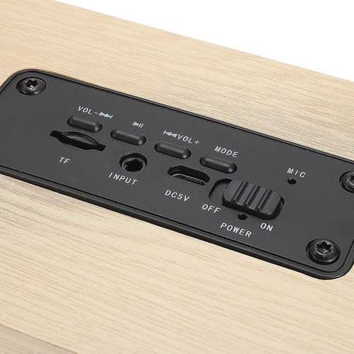 Multifunctional 14W Wood Sound Grain Speaker Wireless bluetooth TF Card AUX FM