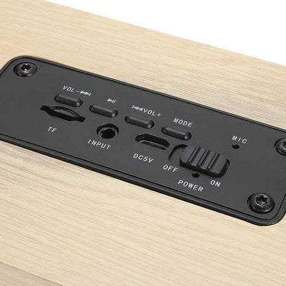 Multifunctional 14W Wood Sound Grain Speaker Wireless bluetooth TF Card AUX FM