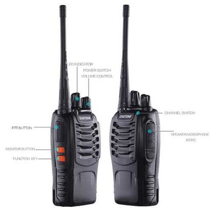 Zastone ZT-V68 UHF 400-470MHZ Professional Handheld 5W 16CH Two Way Radio PMR CB Walkie Talkie