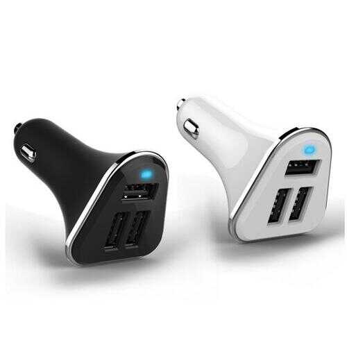 Urban Power with Triple USB Car Charger with 52 amps - Color: Black