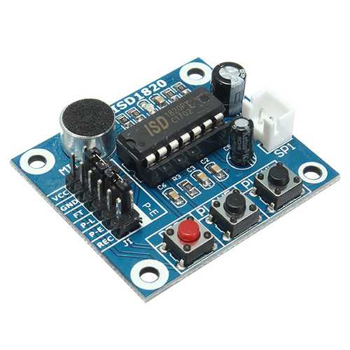 3pcs ISD1820 3-5V Voice Module Recording And Playback Module  Control Loop / Jog / Single Play Geekcreit for Arduino - products that work with official Arduino boards