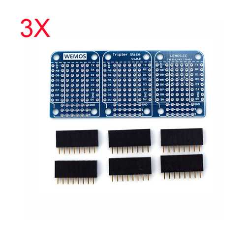 3Pcs Wemos? Tripler Base Socket V1.0.0 For WEMOS D1 Mini