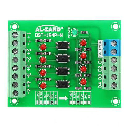 24V To 5V 4 Channel Optocoupler Isolation Board Isolated Module PLC Signal Level Voltage Converter Board 4Bit
