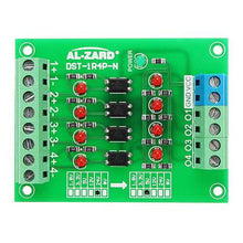 Load image into Gallery viewer, 24V To 5V 4 Channel Optocoupler Isolation Board Isolated Module PLC Signal Level Voltage Converter Board 4Bit
