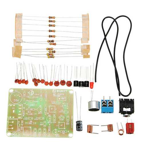 3Pcs FM Transmitter Kit RF-02 Wireless Microphone Parts MP3 Repeater Micro Transmitter With Antenna