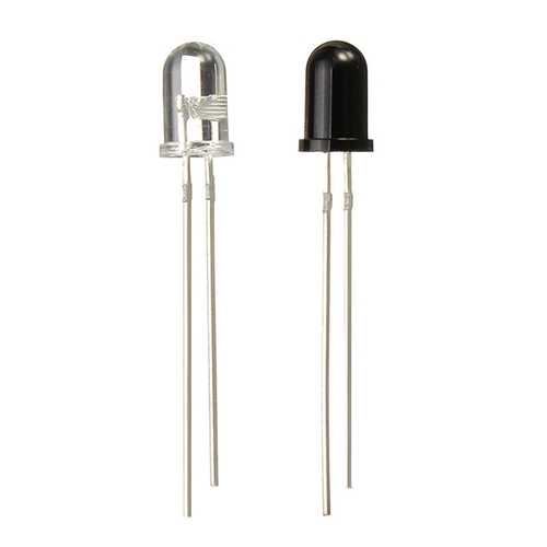 50pcs 5mm 940nm IR Infrared Diode Launch Emitter Receive Receiver LED