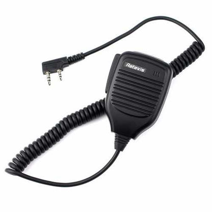 Retevis 2Pin PTT Speaker Microphone Walkie Talkie Mic Accessories For Baofeng BF-888S RT5R H777 For Kenwood Radio C9001