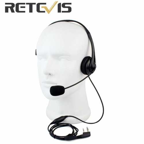 Retevis 2 Pin PTT Mic Headset for Baofeng Walkie Talkie Earpiece Quansheng Puxing TYT C9009A