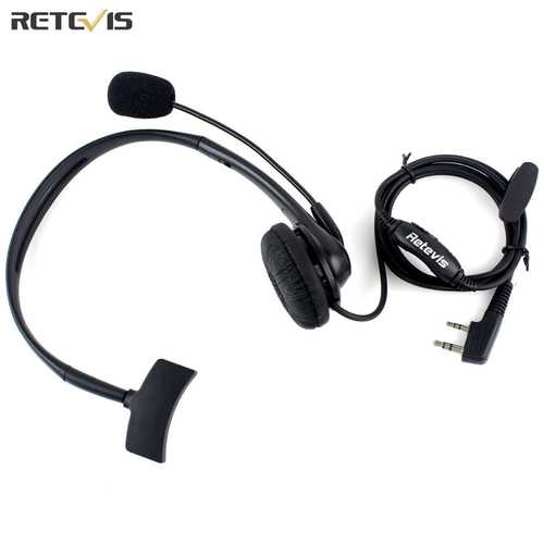 Retevis 2 Pin PTT Mic Headset for Baofeng Walkie Talkie Earpiece Quansheng Puxing TYT C9009A